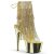 Pleaser Stiefelette ADORE-1017RSF Gold Chrom Transparent