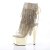 Pleaser Stiefelette ADORE-1017RSF Gold Chrom Transparent