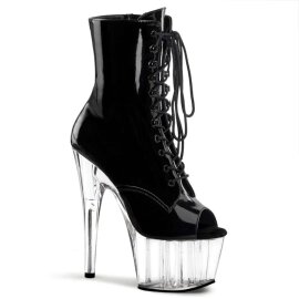 Pleaser ADORE-1021 Black Patent/Clear