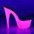 Pleaser Pantolette ADORE-701UVG Transparent Neon-Pink Glitter