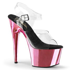 Pleaser ADORE-708 Clear/Baby Pink Chrome