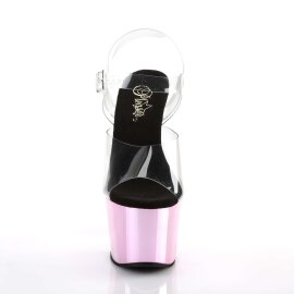 Pleaser Sandalette ADORE-708 Transparent Pink Chrom