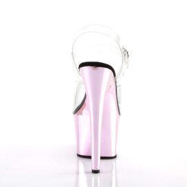 Pleaser Sandalette ADORE-708 Transparent Pink Chrom