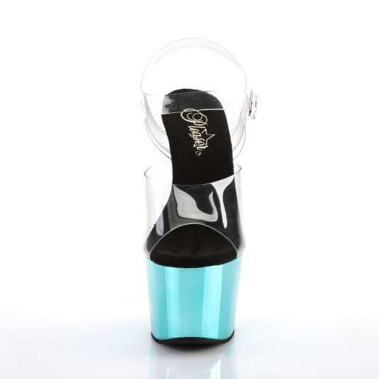 Pleaser ADORE-708 Clear/Turquoise  Chrome