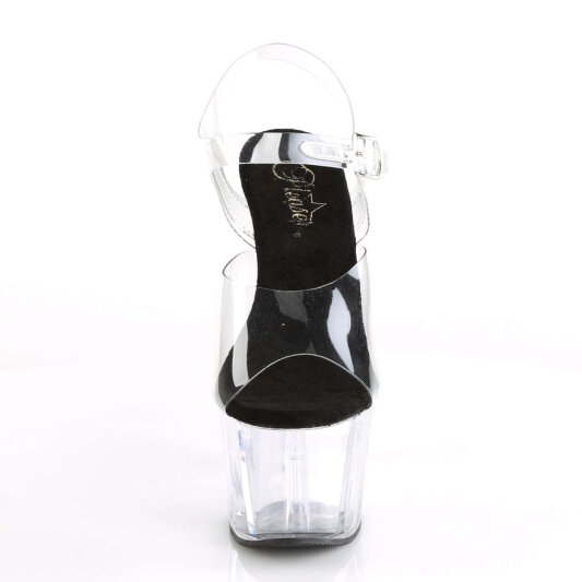 Pleaser ADORE-708 Clear-Black/Clear