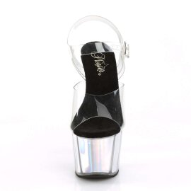 Pleaser Sandalette ADORE-708HGI Transparent Silber Hologram