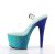 Pleaser Sandalette ADORE-708OMBRE Transparent Blau Glitter
