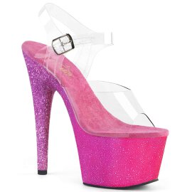 Pleaser ADORE-708OMBRE Clear/Pink-Lavender Ombre