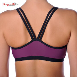 Dragonfly Top Nella S Rubinrot / Schwarz
