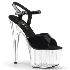 Pleaser ADORE-709 Black Patent/ Clear