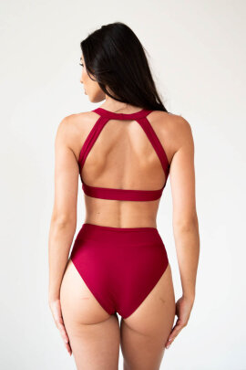 Pole Addict Open Back Top Wine S