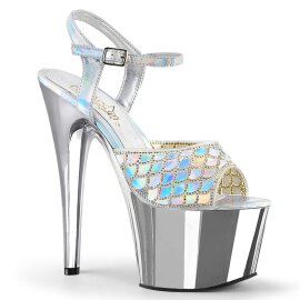 Pleaser ADORE-709MMRS Silver Hologram/Silver Chrome