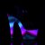 Pleaser Sandalette ADORE-709WR Schwarz Neon-Bunt Multi Glitter