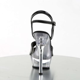 Pleaser Sandalette ALLURE-609 Schwarz Transparent