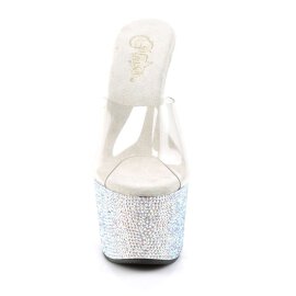 Pleaser BEJEWELED-701DM Clear/Silver Multi RS
