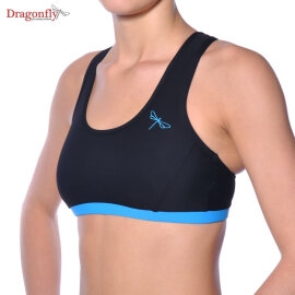 Dragonfly Top Sporty L Schwarz / Himmelblau