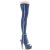 Pleaser Overknee Stiefel DELIGHT-3030 Jeans-Blau