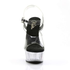 Pleaser DELIGHT-608 Clear-Black/Clear