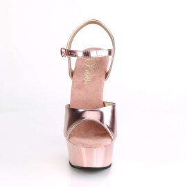 Pleaser Sandalette DELIGHT-609 Rose-Gold Metallic Chrom