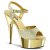 Pleaser Sandalette DELIGHT-609G Gold Multi Glitter Chrom