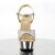 Pleaser Sandalette DELIGHT-609G Gold Multi Glitter Chrom