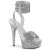 Pleaser Sandalette DELIGHT-691LG Silber Glitter