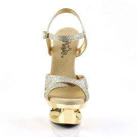 Pleaser Sandalette ECLIPSE-619G Gold Multi Glitter Chrom