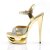 Pleaser Sandalette ECLIPSE-619G Gold Multi Glitter Chrom