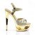 Pleaser Sandalette ECLIPSE-619G Gold Multi Glitter Chrom