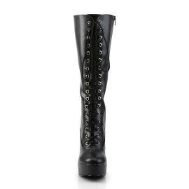 Pleaser ELECTRA-2020 Black Faux Leather