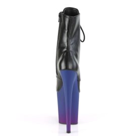 Pleaser Stiefelette FLAMINGO-1020BP Schwarz Blau-Lila