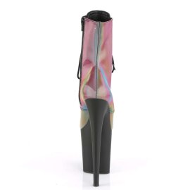 Pleaser Stiefelette FLAMINGO-1020REFL Bunt spiegelnd Schwarz