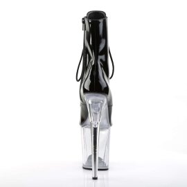 Pleaser Stiefelette FLAMINGO-1021 Schwarz Transparent