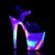 Pleaser Sandalette FLAMINGO-808GXY Transparent Neon-Bunt