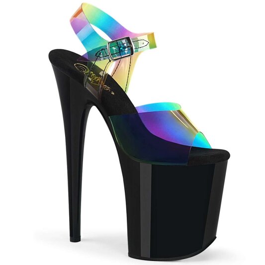 Pleaser Sandalette FLAMINGO-808RB Bunt Schwarz
