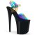 Pleaser Sandalette FLAMINGO-808RB Bunt Schwarz