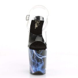 Pleaser Sandalette FLAMINGO-808STORM Transparent Blau Hologram