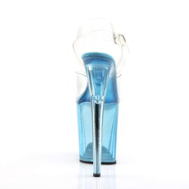Pleaser Sandalette FLAMINGO-808T Transparent Blau