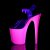 Pleaser Sandalette FLAMINGO-808UVG Transparent Neon-Pink Glitter