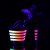 Pleaser Sandalette FLAMINGO-808UVLN Transparent Schwarz Bunt-Neon