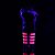 Pleaser Sandalette FLAMINGO-808UVLN Transparent Schwarz Bunt-Neon