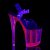 Pleaser Sandalette FLAMINGO-808UVT Transparent Neon-Pink
