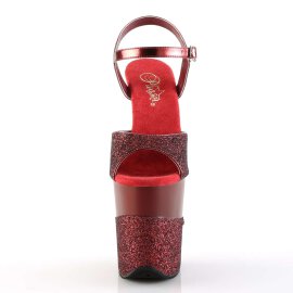Pleaser Sandalette FLAMINGO-809-2G Rot Glitter