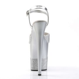 Pleaser Sandalette FLAMINGO-809-2G Silber Glitter