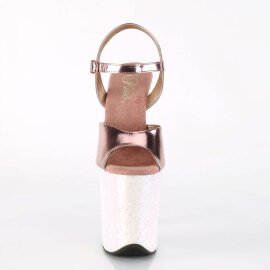 Pleaser Sandalette FLAMINGO-809LG Rose-Gold Metallic Multi Glitter