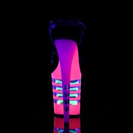 Pleaser Sandalette FLAMINGO-809UVLN Schwarz Neon-Bunt