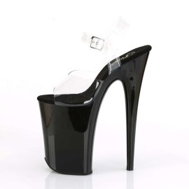 Pleaser Sandalette INFINITY-908 Transparent Schwarz