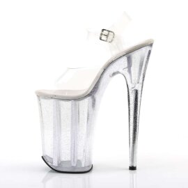 Pleaser Sandalette INFINITY-908MG Transparent Silber