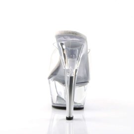 Pleaser Sandalette KISS-201 Transparent Silber
