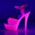 Pleaser Sandalette KISS-209UV Neon-Pink